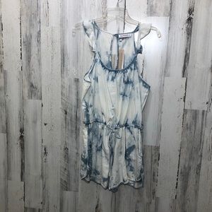 Buddy Love Blue & White Tie Dye Romper Medium